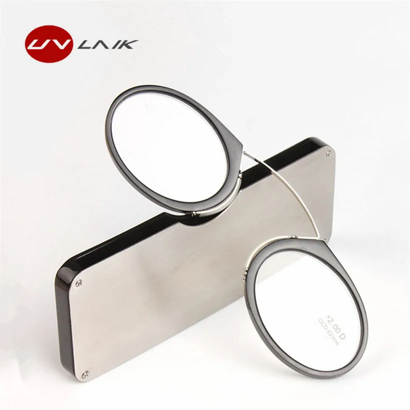 

UVLAIK Nose Clip Magnetic Reading Glasses Men Women Spectacle Diopter Glasses Male Presbyopic Eyeglasses 1.0 1.5 2.0 2.5 3.0 3.5