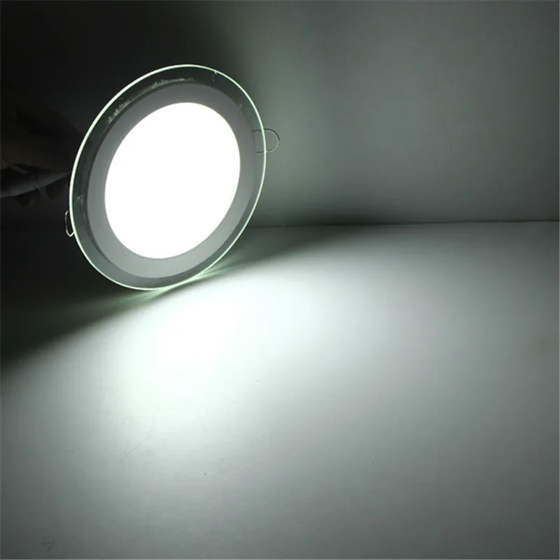 Hot Sale LED Recessed Panel Light Dimmable SMD 5630 Celing Lamp Round Spot Lights Lamps LED Panel Downlight With Glass Cover