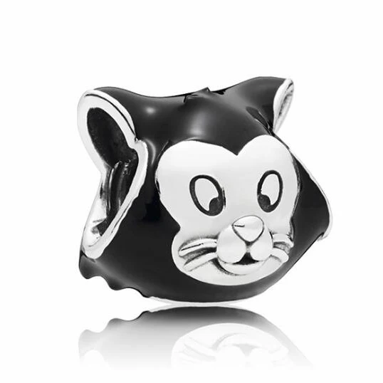 

Small Statement Black Cat Enamel Alloy Charm Beads Fit Pandora Bangles Necklaces for Women DIY Making Jewelry Handmade Berloque