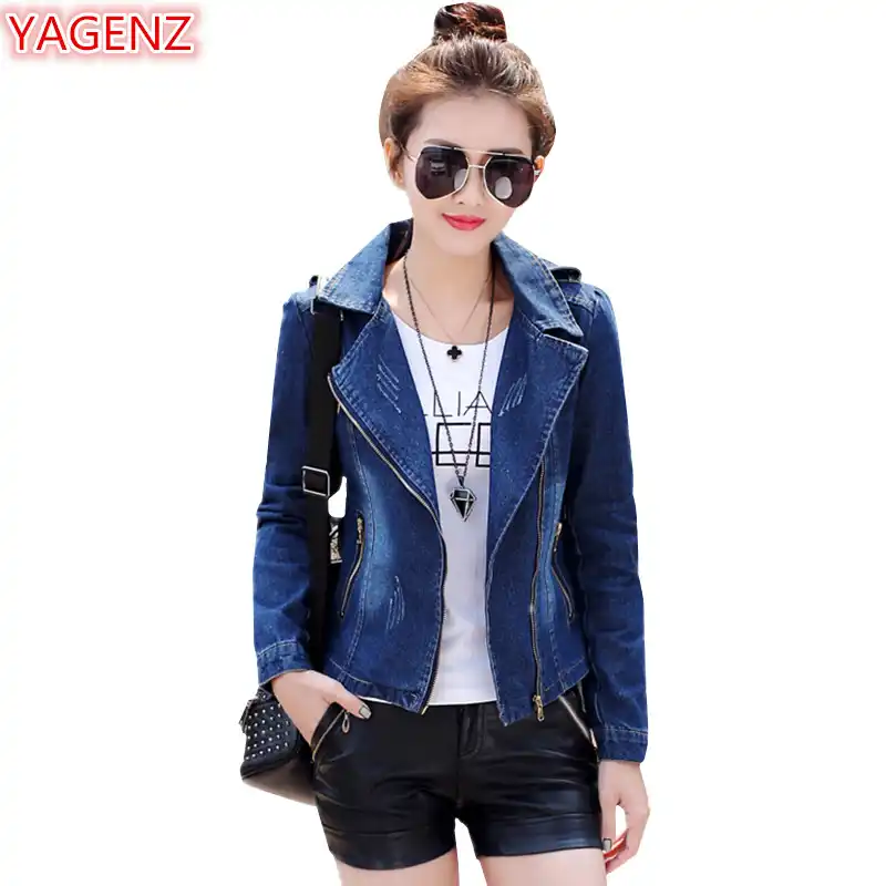 short blue jacket womens