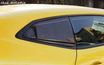 

ROUSH all carbon fiber car quarter window exterior decorative covers trims for 2016 2017 Chevrolet Camaro