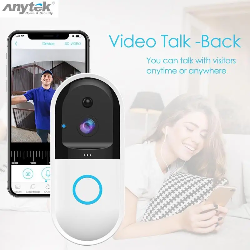 Видеодомофон Anytek B50 Wi Fi 720p ИК камера безопасности|Охранная сигнализация| |
