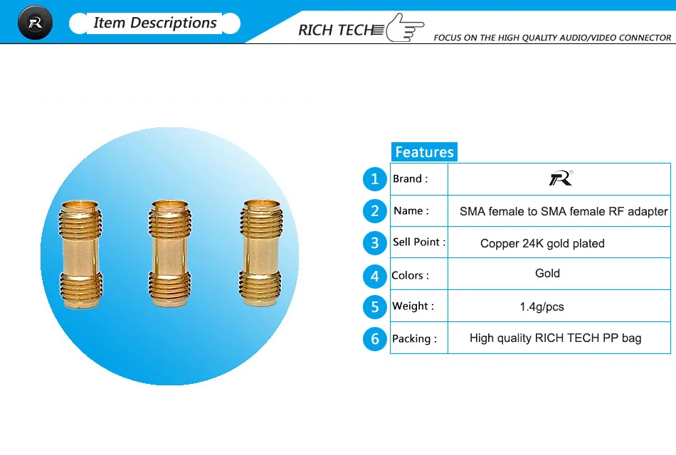 SMA female to female adapter (4)