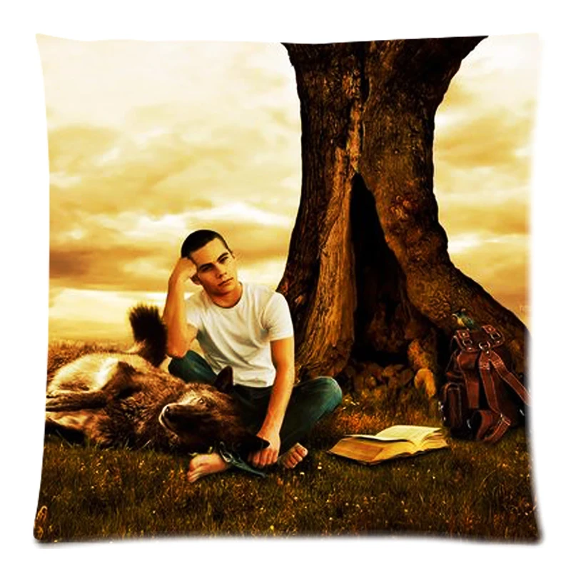 

Teen Wolf Acted By Dylan O'Brien Two Side Printed Cotton Linen Throw Pillow Case&Square Decorative Cushion Cover 17.7"X17.7"