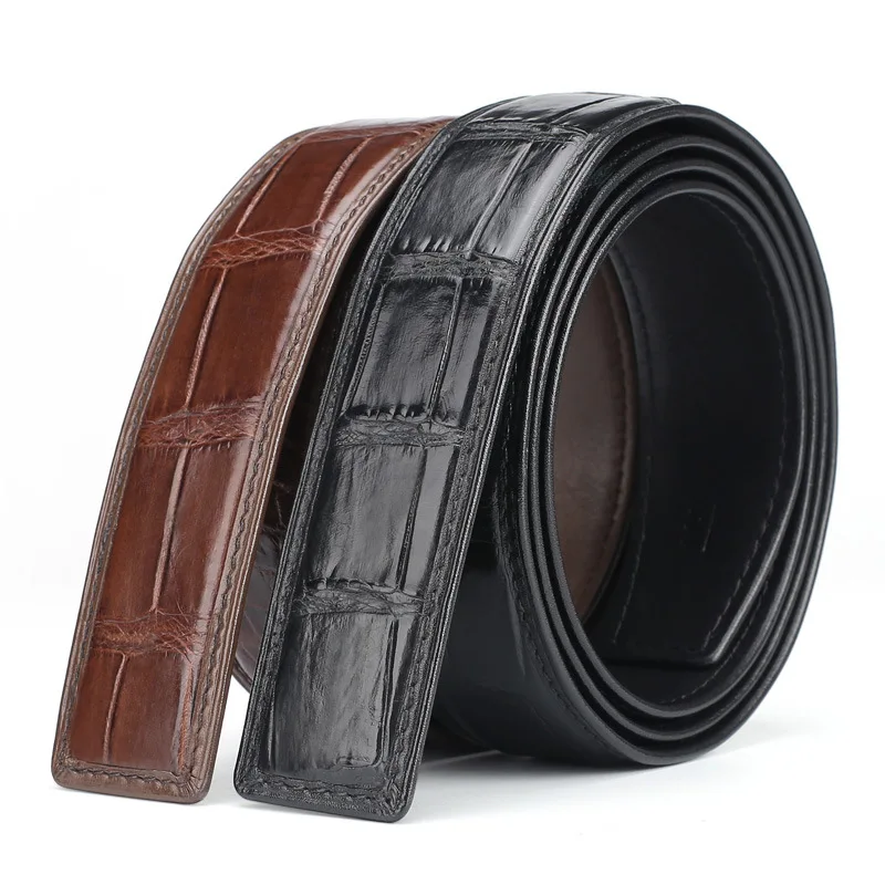 

2019 new fashion belt high quality for men women genuine Crocodile leather strap belt luxury crocodilian 3.8cm free shipping
