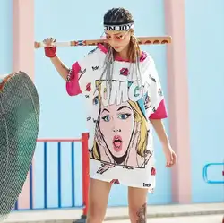 2018 предварительная продажа мода смешно OMG мультфильм Обувь для девочек футболки для Для женщин с длинным капюшоном футболки Для женщин