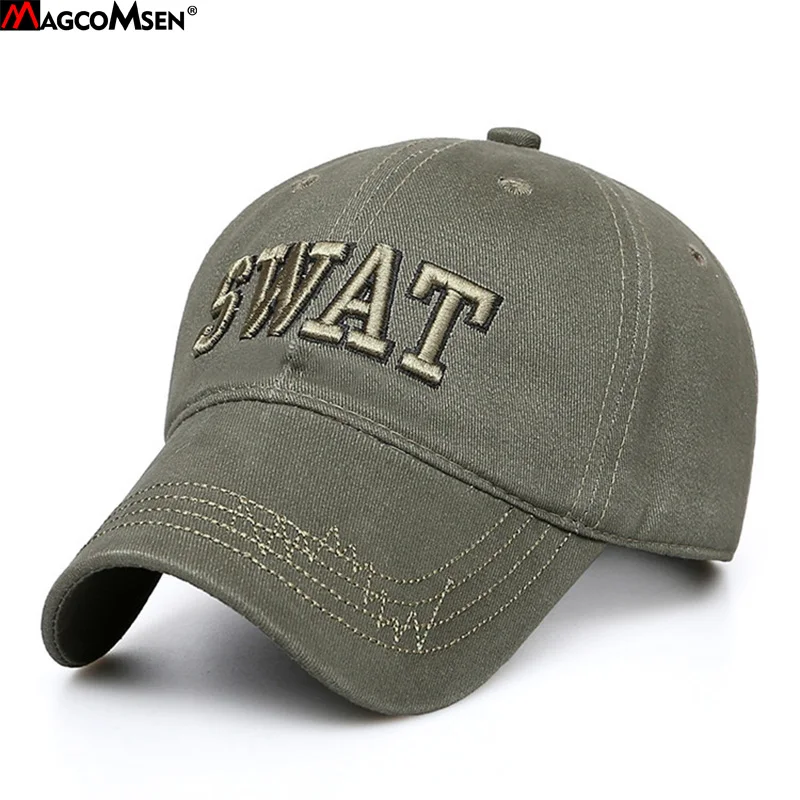 MAGCOMSEN, мужские бейсболки, летние, дышащие, в Военном Стиле, армейские, камуфляжные, бейсболки, Snapback, солнцезащитные шапки, мужские, AG-DB-02