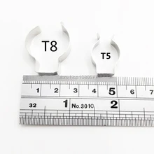 100 шт. T5 T8 трубный зажим металлический u-образный зажим Клин кронштейн для светодиодная флуоресцентная лампа простая установка