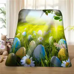 На заказ Пасха-праздник-яйца-весна (1) одеяло мягкий флис DIY ваша фотография украшение спальня диван мульти размер #929-02-001-32