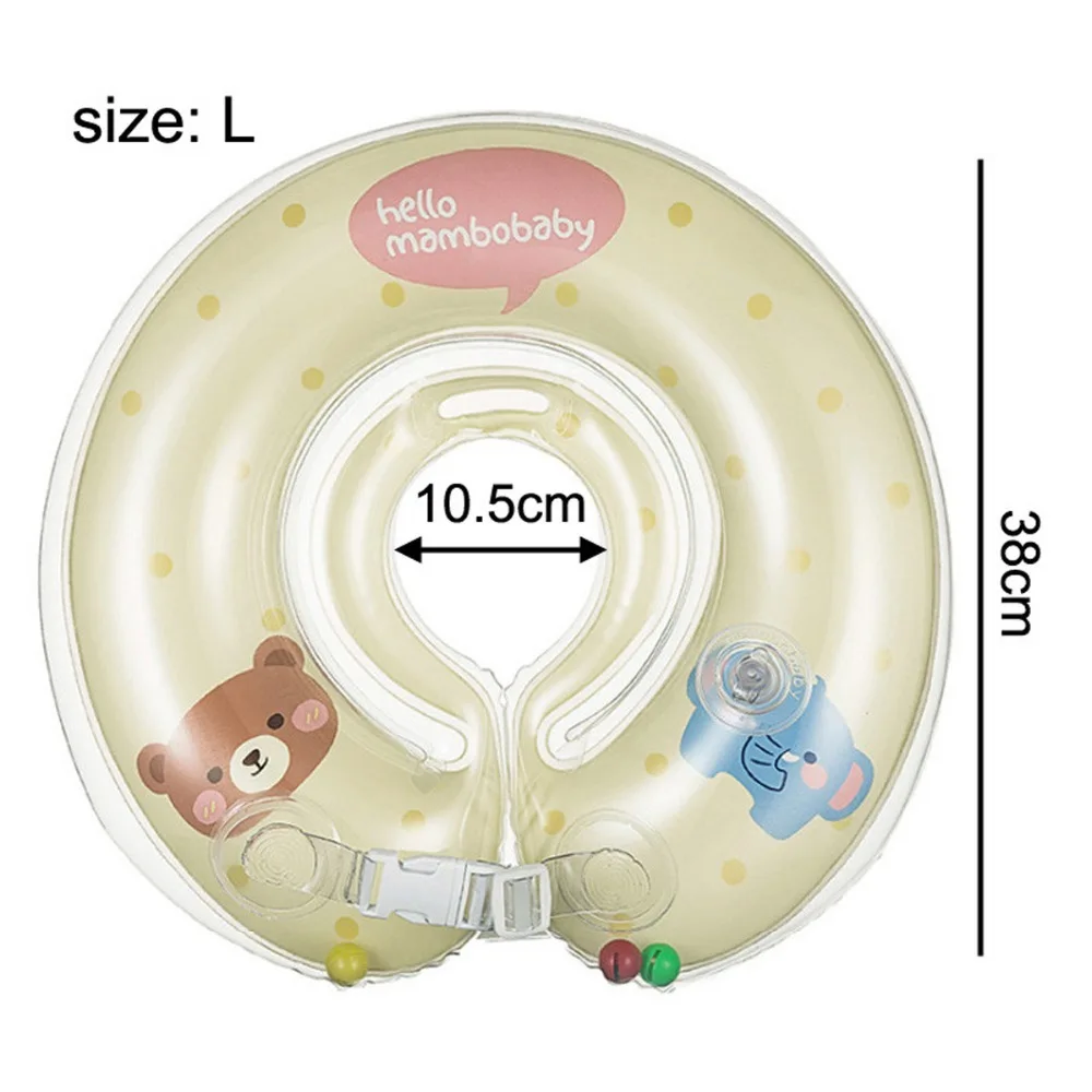 Детский плавательный круг для шеи плавательный тренажер безопасности утолщенный новорожденный нашейный плавательный круг для 0-24 месяцев Дети младенец Регулируемый двойной поручень