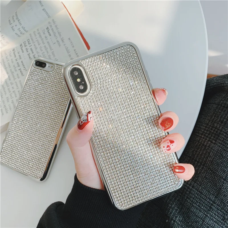 

Gnto luxury mobile phone case For Apple iphone 6 6S 7 8 plus X XS XR XS Max Glitter Bling Rhinestone case