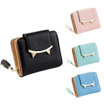 

Buckle Leather Tassels Women Wallet Zipper Hasp Purse Female Wallets Card Holder Coin Purse Top Quality Wallet Women New