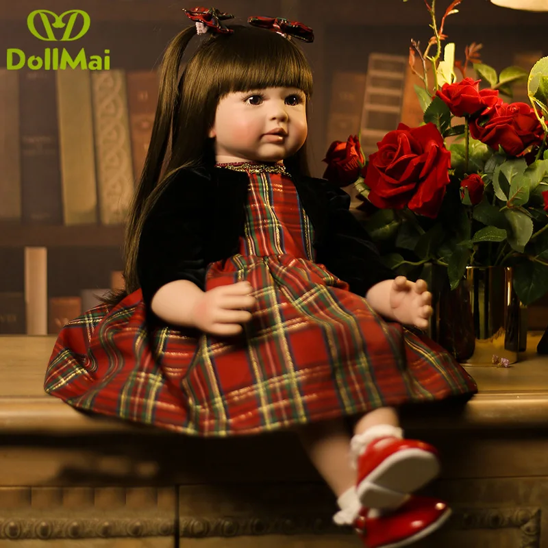 

60cm Silicone Reborn Baby Doll Toys 24inch Vinyl Princess Toddler Girl bebe Doll lol High Quality Birthday Gift Play House Toy