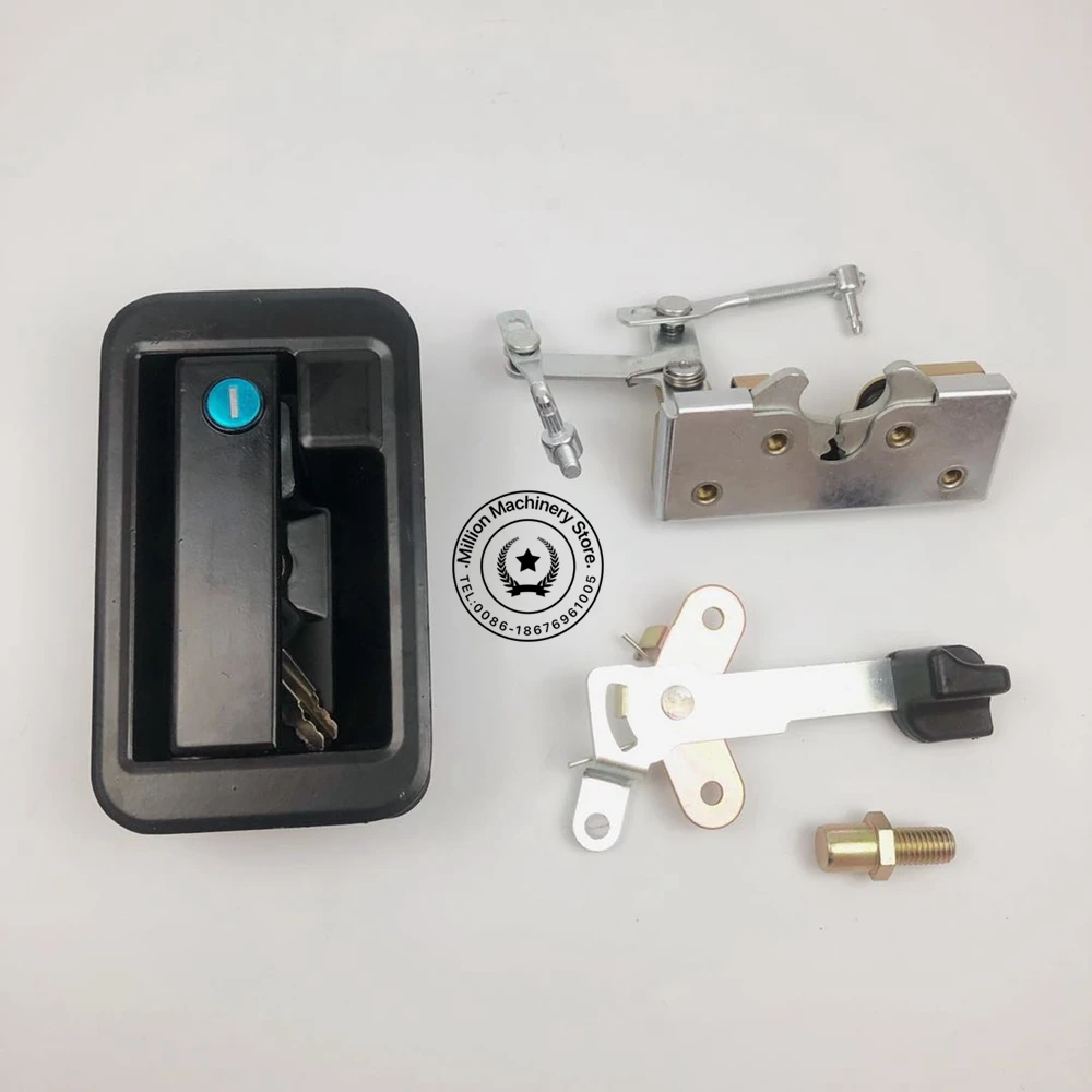 

For YUCHAI YC85 excavator Door lock assembly Cab door lock Excavator door lock handle