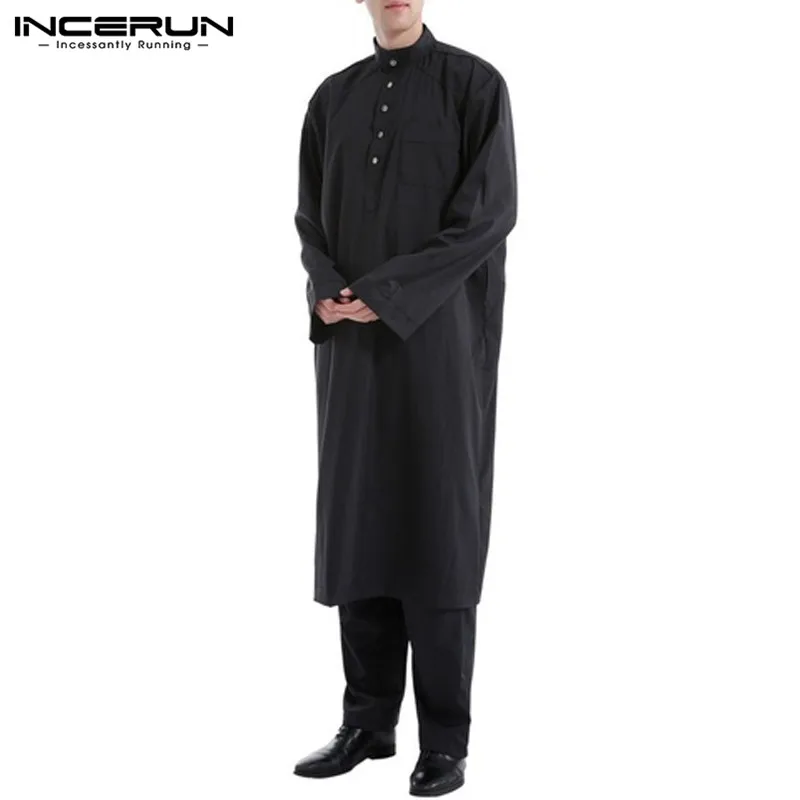 INCERUN, мужская одежда jubba, халат, кафтан, платье с длинным рукавом, мусульманская, мусульманская, одежда, саудовская, Арабская, мусульманская, Мужская одежда, s, кафтан, ТОБ