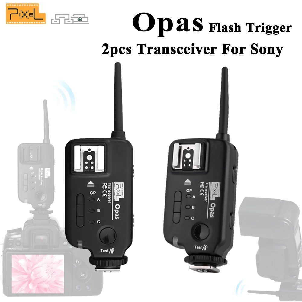 

2pcs PIXEL Opas Wireless Flash Trigger Transceiver Transmitter for Sony A900 A850 A750 A700 A550 A500 A380 A350 A330 A300 Camera