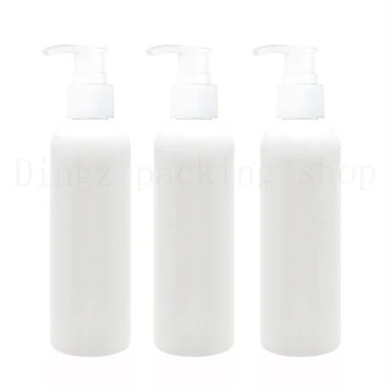 

100ml 150ml 200ml 250ml white cosmetic body lotion container with white pumplotion shampoo bottle cosmetic packaging container
