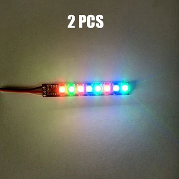 

2PCS RC Model Night LED Light WS2812 Colorful Lights Remote Control Switch Color Change Ten Modes for Aircraft Fixed-wing