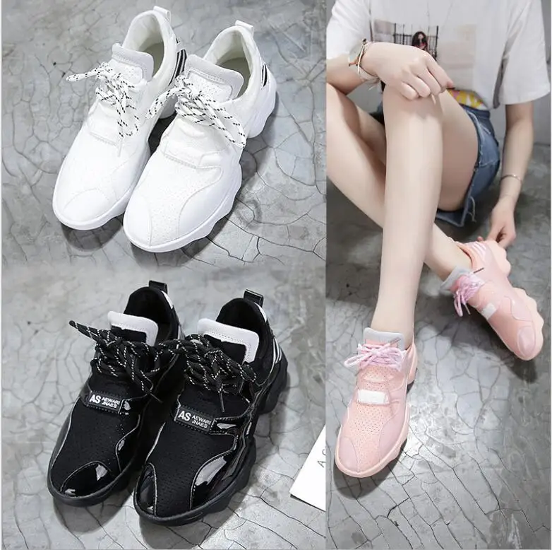 

Hollow air Women's Running Shoes Summer Outdoor Sport Athletic Sneakers Women Walking Mesh Flywire Lace Up Shoe Flats