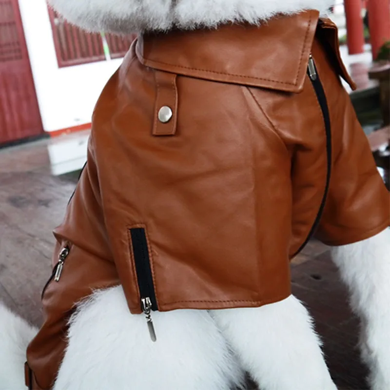 Большой пес питомец класса люкс из искусственной кожи Детская куртка и пальто для собак осень/зима Орел золотистый ретривер собачий Щенячий жилет, детская одежда, костюм