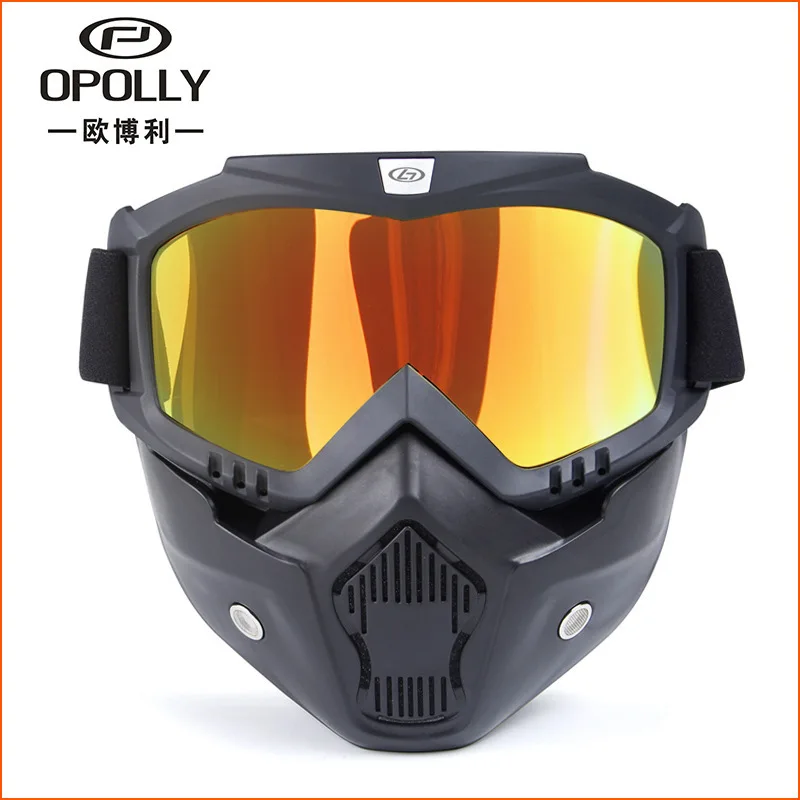 

Hot Sales Modular Mask Detachable Goggles And Mouth Filter Perfect for Open Face Motorcycle Half Helmet or Vintage Helmets