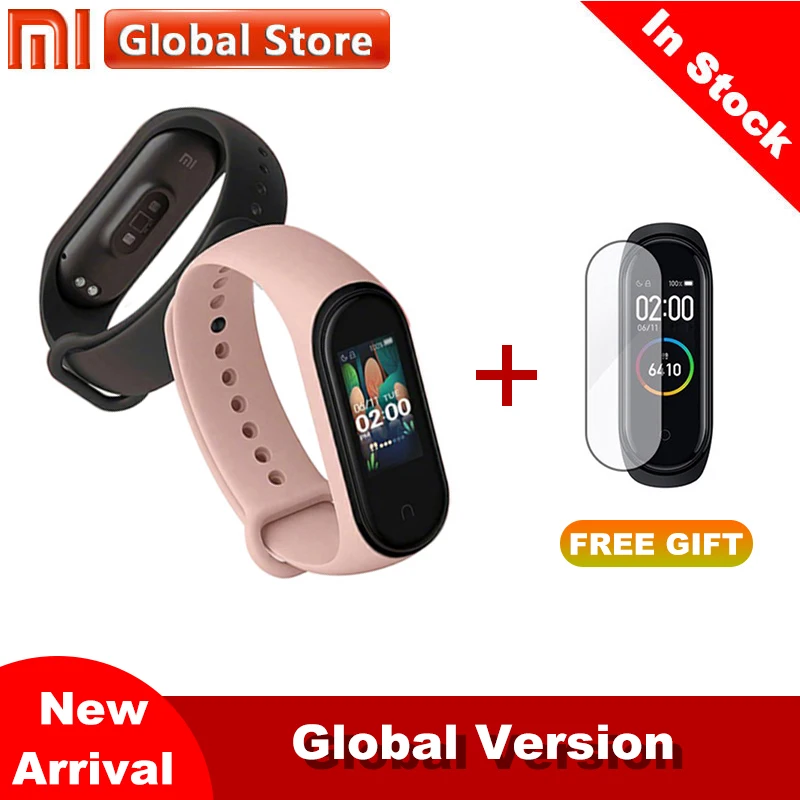 

In Stock ! 2019 New Xiaomi Mi Band 4 Smart Color Screen Bracelet Heart Rate Fitness 135mAh Bluetooth 5.0 50M Swimming Waterproof