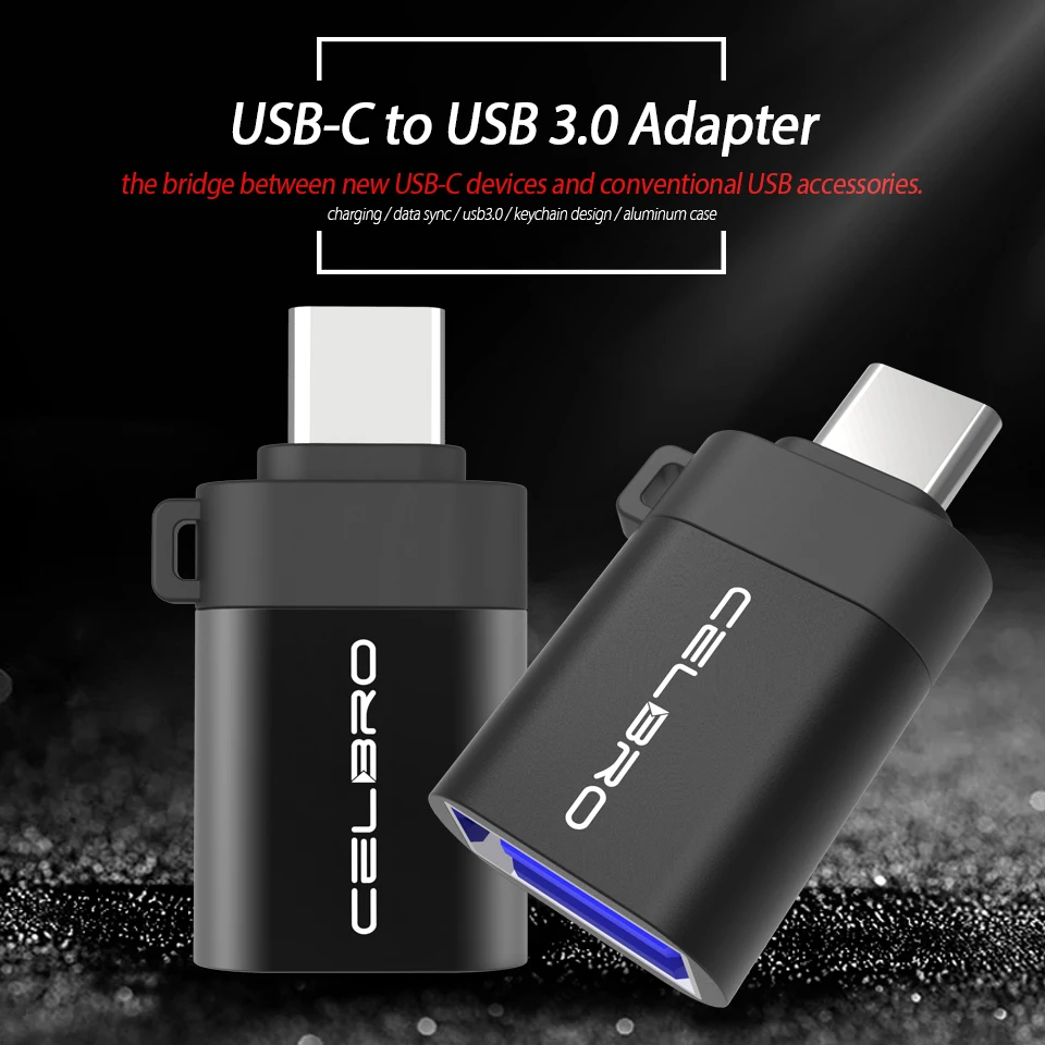 Металлический usb type C OTG Кабель-адаптер для samsung Galaxy S9 S8 plus huawei P10 P20 plus USB-C-USB 3,0 type C зарядный конвертер