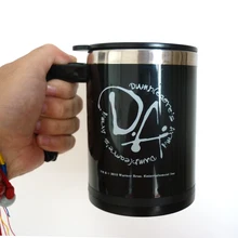 Light Magic Automatic coffee mixing cup / mug drinkware stainless steel coffee cup mug self stirring tool tea mug cup usb rechargeable heated warmer coffee mug cup with automatic stirring brown