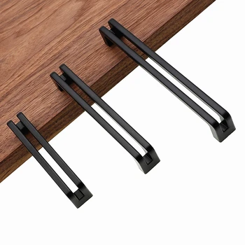 

RUNBAZEF Black Cabinet Knobs And Handles Bar Kitchen Knob Furniture Hardware Drawer Pull Wardrobe Door Long Handl Handle