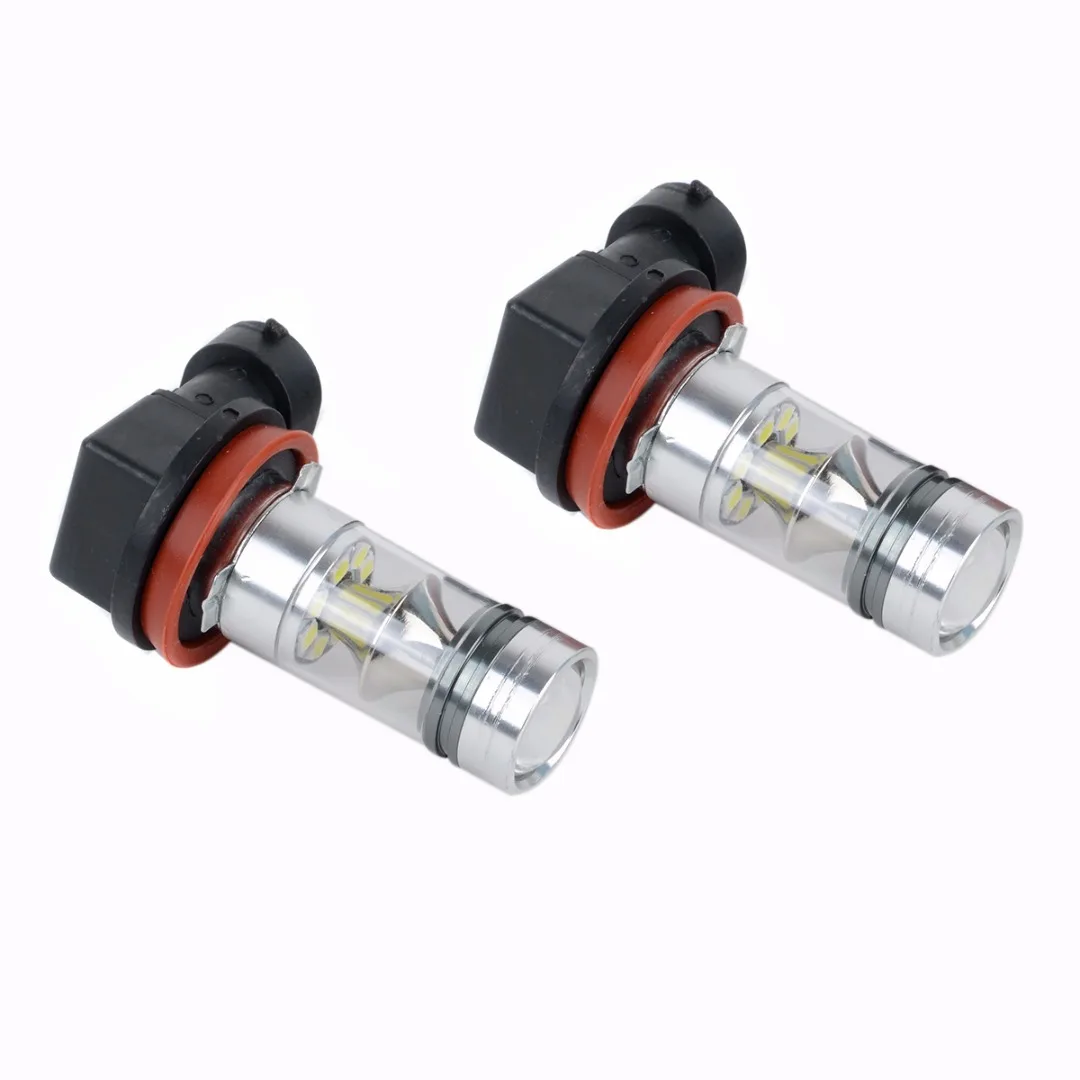 

Mayitr 2pcs/set H8/H11 100W 20LED High Power Car Fog Driving Light DRL Bulb 6000K White Super Bright High Power LED Chip