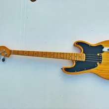 Высокое качество, FDPB-6008, деревянный цвет, Черная Пластина, твердый пепельный гриф, 4 струны, точный бас