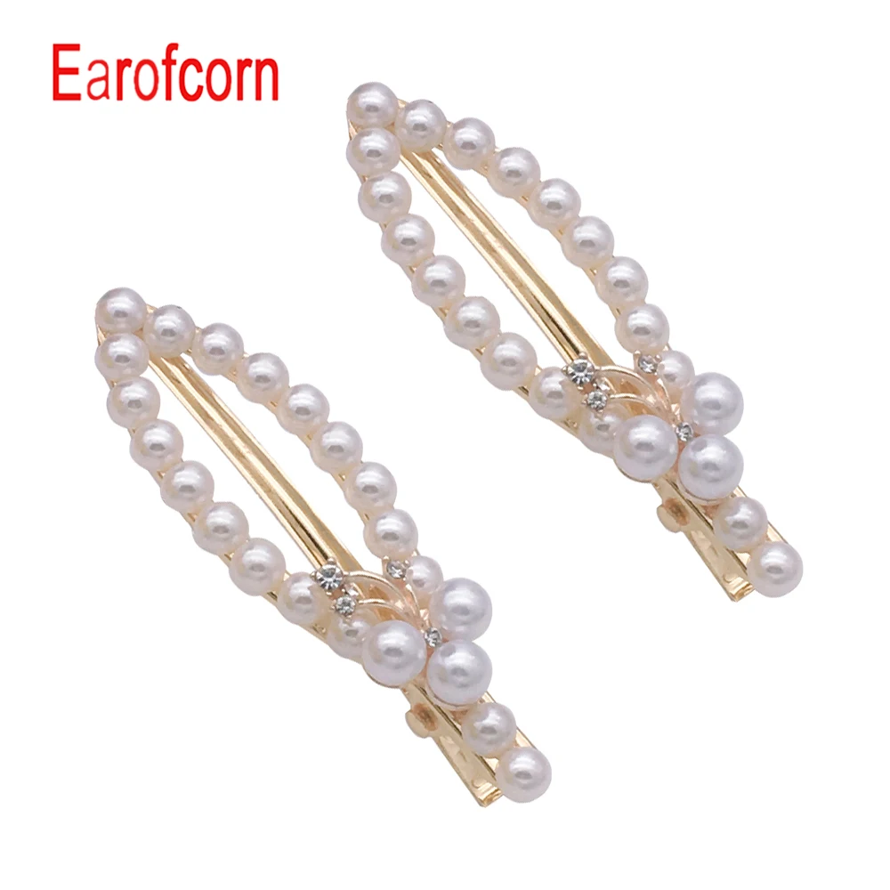 

Earofcorn Fashion Girl Shiny Pearl Hairpin Beautiful Touching Flower Hair Clip Hair Accessories Jewelry Gift(1 pair)
