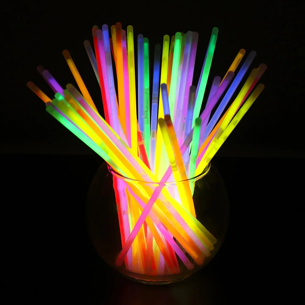

Glow Stick 100 Pcs Safe Light Stick Necklace Bracelets Fluorescent For Event Festive Party Concert Decor Luminous LED Party Toys