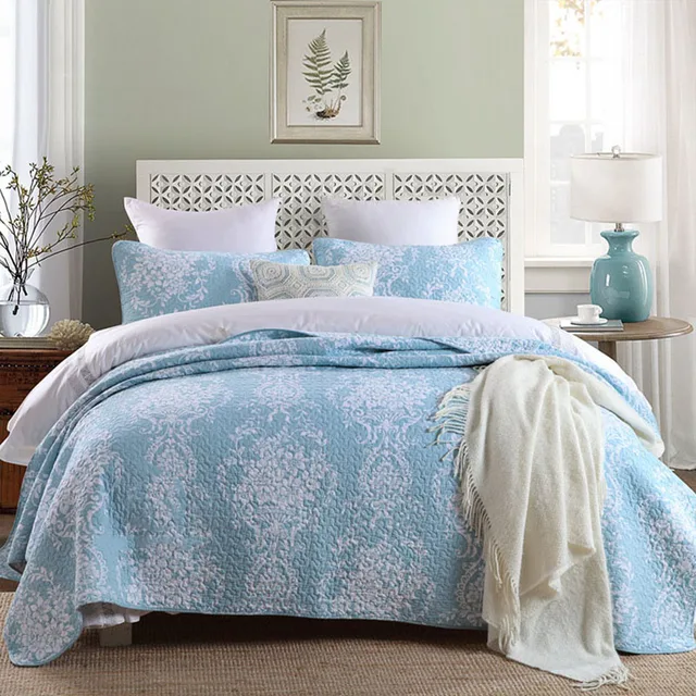 Chausub Coverlet Washed Cotton Quilt Set 3pcs Quilted Bedspread Bed Chausub Coverlet Washed Cotton Quilt Set 3pcs Quilted Bedspread Bed Cover Sheets Pillowcase King Queen Size