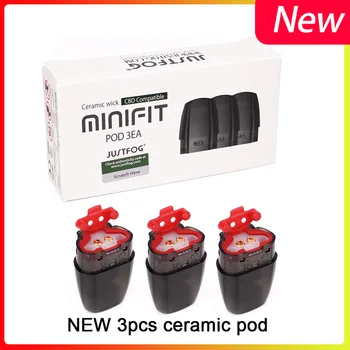 

3pcs/pack Newest JUSTFOG Minifit ceramic pod 1.5ml pod cartridge fit JUSTFOG minifit Kit vape Electronic cigarette accessories