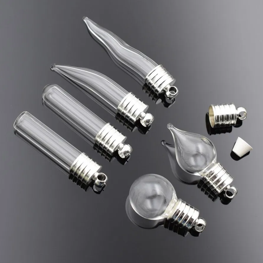 Buy 10pieces 6mm bottle mouth glass Vial Pendant