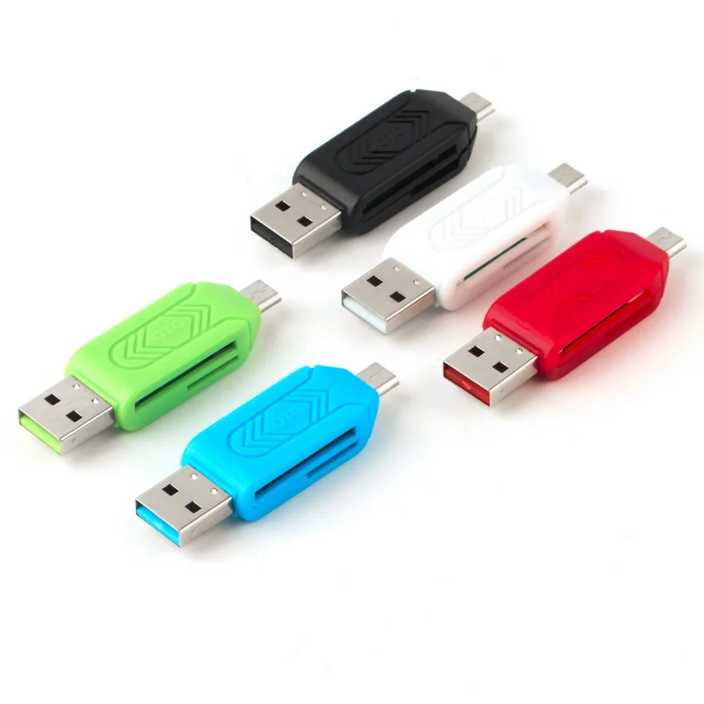 1 шт. Универсальный card reader Мобильный телефон PC card reader Micro USB OTG картридер OTG TF флэш-памяти Новые