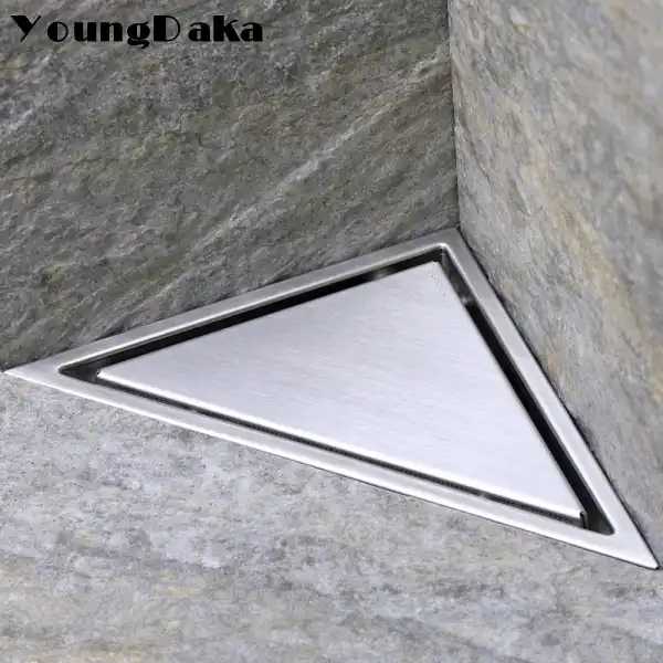 Sus 304 Edelstahl Versteckte Art Dreieck Boden Ablauf Bad Fliesen Unsichtbare Dusche Ablauf Haar Catcher Sauber Sieb Aliexpress
