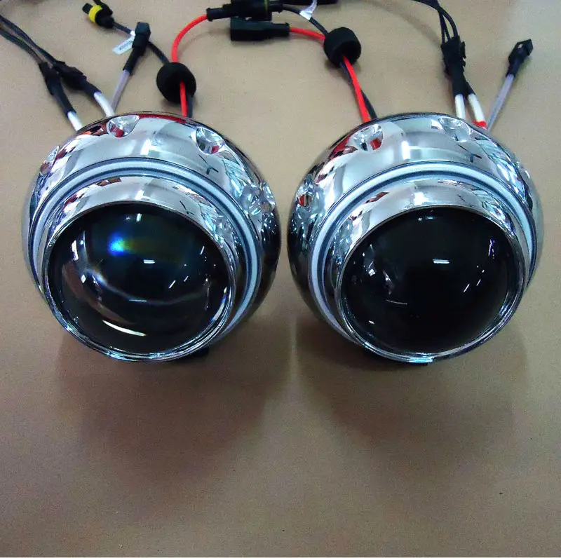 3 &quotдюймов ангельские глазки кольцо bi xenon объектив проектора комплект с CCFL дьявол