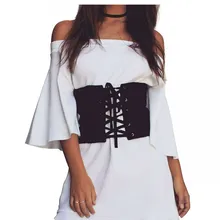 Fashion Women Brand Designer Wrap Around Waist Band Dress Belt Elastic Vintage Wide Belts For Party Women’s Black Costume Belts