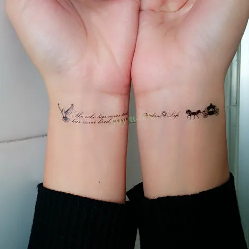 045 Autocollant De Tatouage Temporaire étanche Poisson Mouche Oiseau Sexy Avec Lettres Anglaises Tatto Flash Tatoo Faux Tatouages Pour Fille In