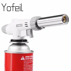 Yofeil газа газовая горелка-пистолет кулинарная горелка паяльная бутан самовоспламенения Газовые Горелки Зажигалка отопление сварки