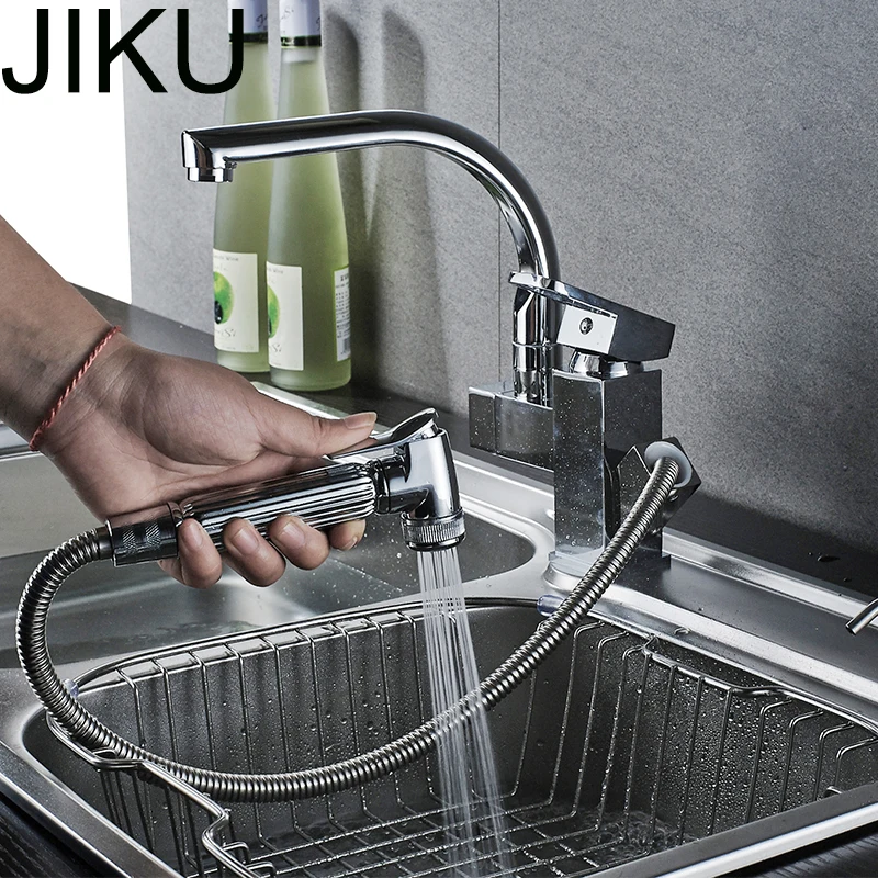 

JIKU Upscale Retro European Bathroom Basin Faucets Decoration Plating Single Handle Hot and Cold Mixer Tap Deck Mount