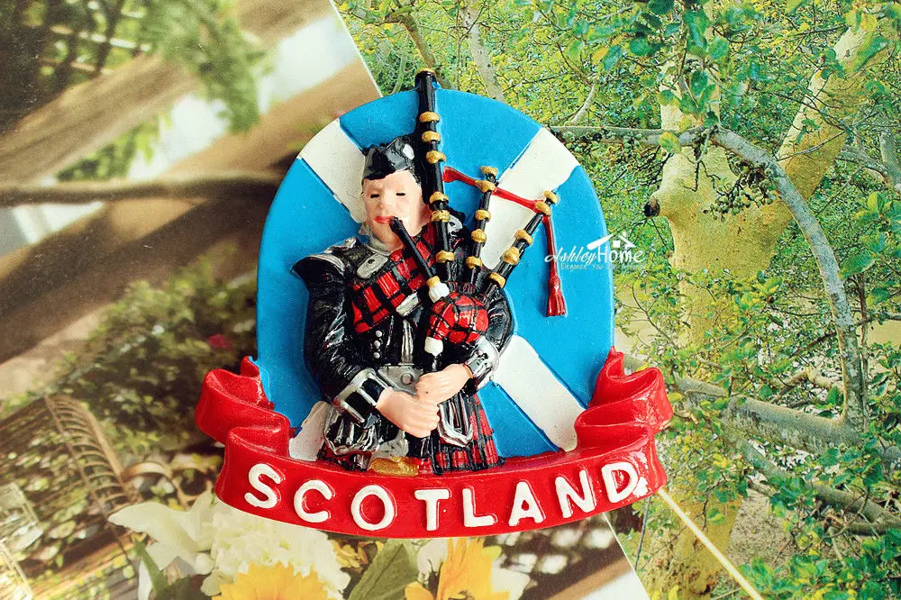 

Scottish Bagpipe Player, Scotland Tourist Travel Souvenir 3D Resin Fridge Magnet Craft GIFT IDEA