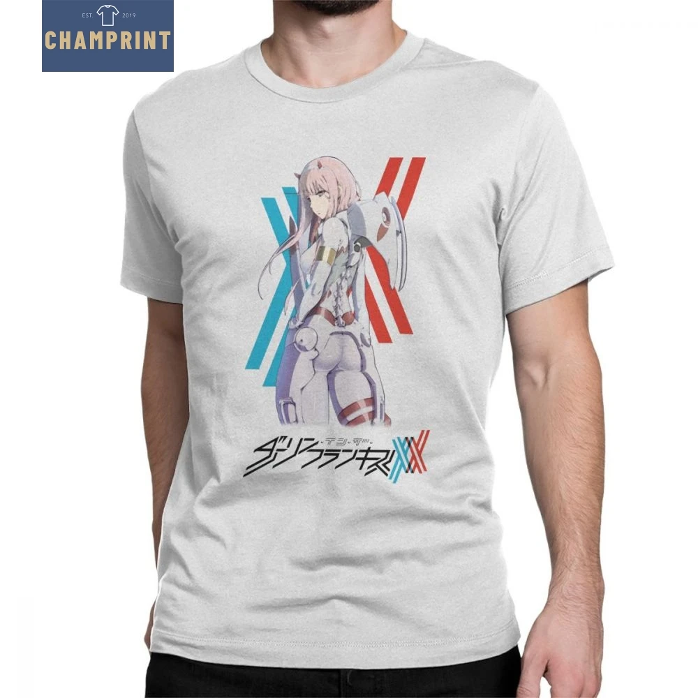 

Darling In The Franxx 02 T-Shirts Zero Two Pilot Suit Man's T Shirt Stylish 100% Cotton Short Sleeves Tee Shirt Normal Tops