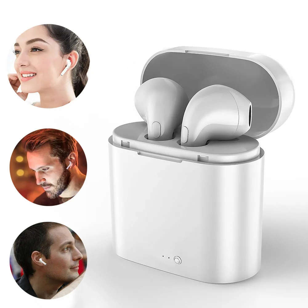 

i7s TWS Mini Wireless Earphone Sport Bluetooth Headphones Stereo Earbuds Headset For Iphone Xiaomi huawei With Charging Box Mic