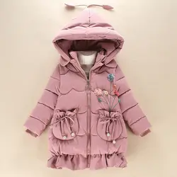 Зимние куртки для девочек, коллекция 2018 года, Рождественская Одежда для девочек-подростков, детские пальто, хлопковые стеганые парки