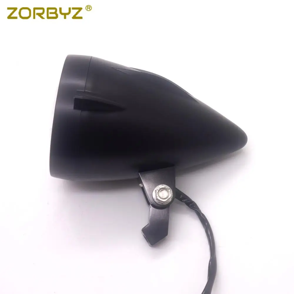 Zorbyz 1 шт. светодиодный пуля фара с белым Ангельские глазки свет для Honda Shadow VT400 600 750 Magna 250 Steed VLX измельчитель - Цвет: Black