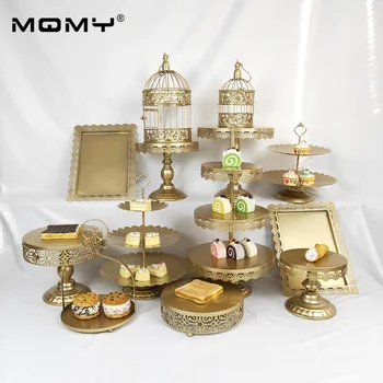

Wedding Cupcake Metal Crystal Fancy 13 Pcs Set Birdcage Cake Stand