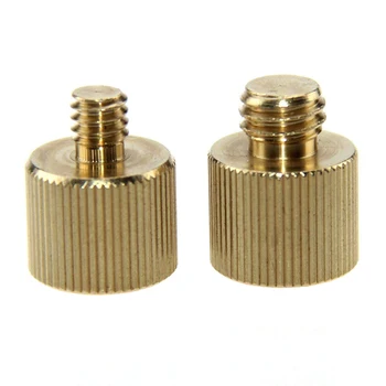 

4PCS Universal 3/8" Female to 1/4" Male & 1/4" Female to 3/8" Male Thread Screw Adapter Brass for Camera Tripod Light Stand